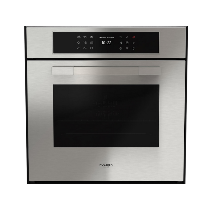 Fulgor Milano 24-Inch Matteo Built-In Electric Single Oven, 700 Series, Easy Clean, Dual Convection, Multi-Pass Broiler, Air Fry Function, 2 Standard Racks, Stainless Steel Finish