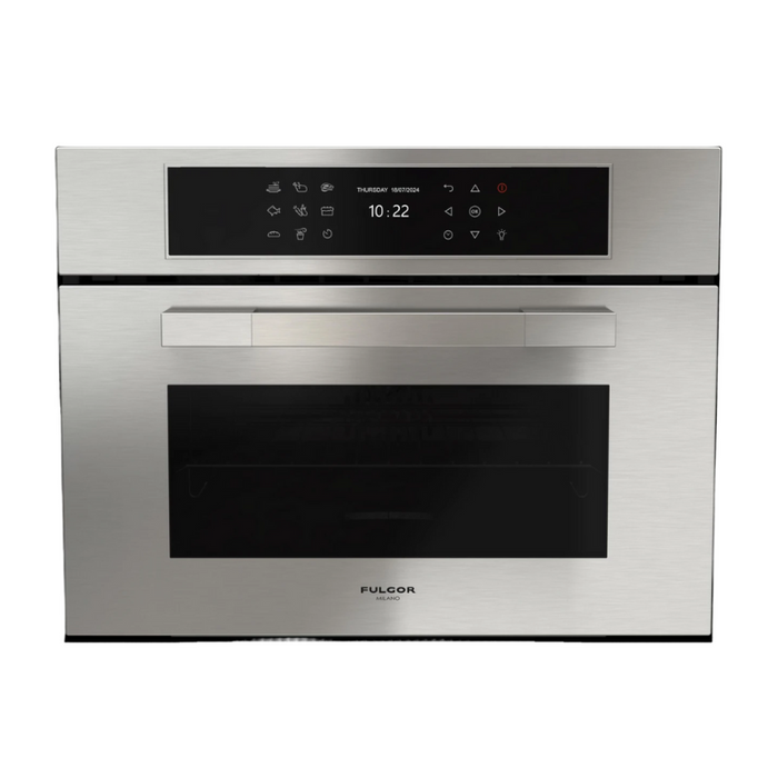 Fulgor Milano 24-Inch Matteo Built-In Steam Oven, 700 Series, Combination Steam Convection, Air Fry Function, Stainless Steel Finish