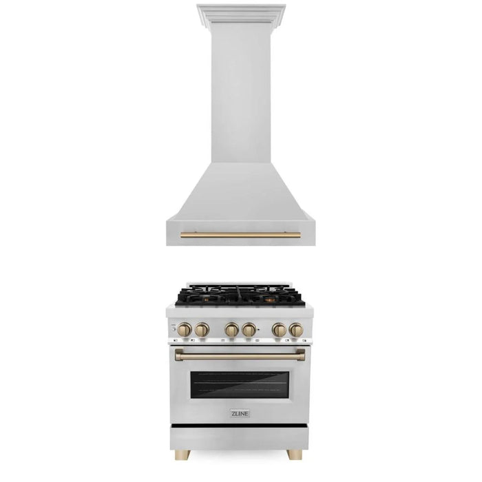 ZLINE Autograph Edition Dual Fuel Kitchen Package (30", 36", 48")