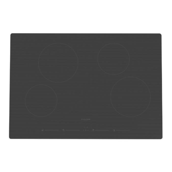 Fulgor Milano 30-Inch Distinto Built-In Induction Cooktop, 400 Series, 4 Cooking Zones, Touch Slide Controls, Brushed Aluminum Trim