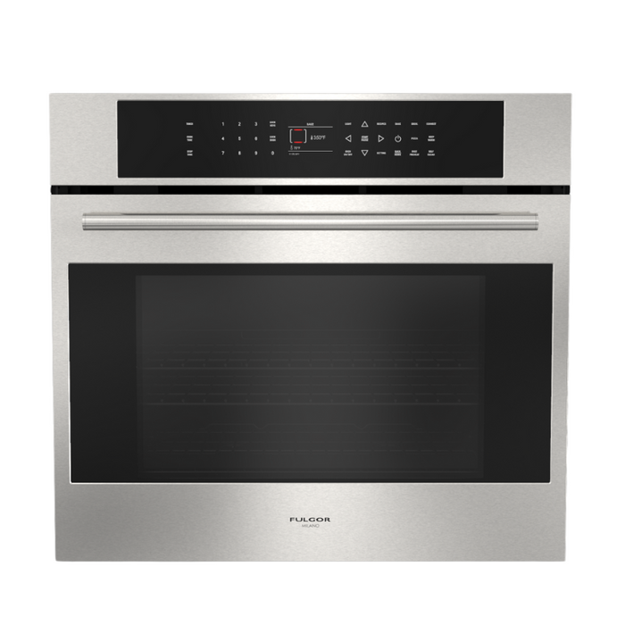 Fulgor Milano 30-Inch Distinto Built-In Electric Single Oven, Self-Clean, Dual Fan Convection, N.A. Version, Stainless Steel, Full Touch Electronic Control - Will Be Discontinued
