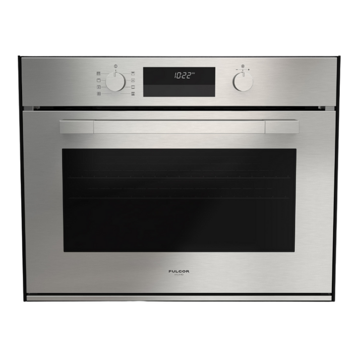 Fulgor Milano 30-Inch Matteo Built-In Electric Single Oven, 100 Series, Euro Height, Self-Clean Convection, Soft Close Door, 3 Standard Racks, Stainless Steel Finish