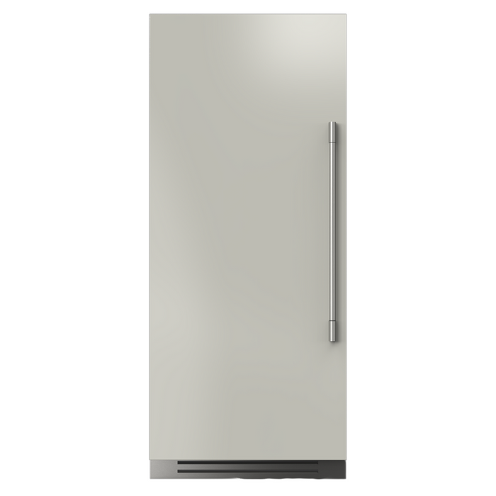 Fulgor Milano 21.54 cu.ft Pro Integrated Column Refrigerator, 700 Series, LH, Overlay, Bottom Compressor, Metal Interior, Soft-Closing Stainless Crispers