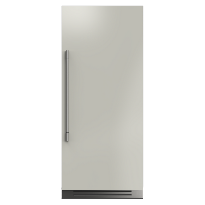 Fulgor Milano 21.54 cu.ft Pro Integrated Column Refrigerator, 700 Series, RH, Overlay, Bottom Compressor, Metal Interior, Soft-Closing Stainless Crispers