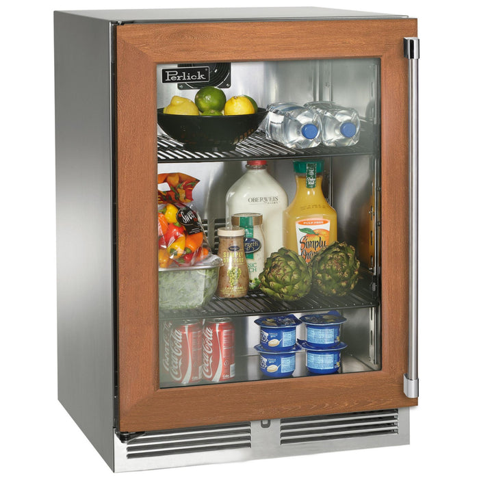 Perlick Signature Series 5.2 cu.ft" Indoor Refrigerator, Stainless Steel Solid Door, Left Hinge