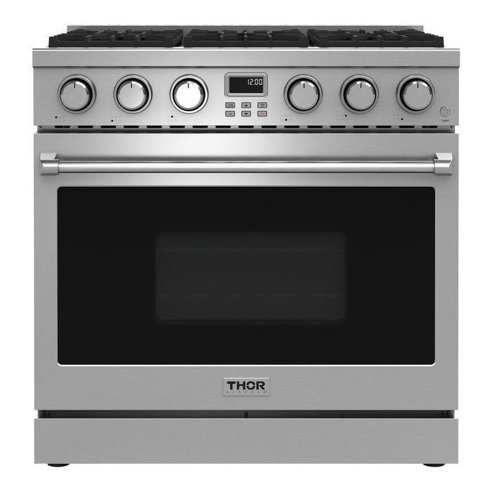 Thor Kitchen A Series 36-Inch Stainless Steel Gas Range (LP Converted)
