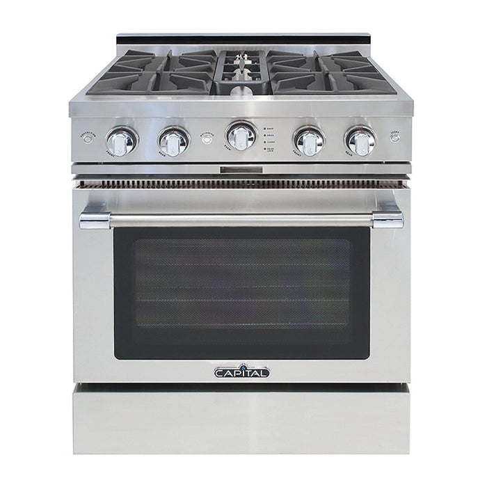 Capital Grand Chef Series 30-Inch All Gas 25K BTU 4 Burner Open Burner Range