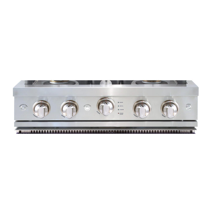 Chrome Satin Knob Upgrade for 30" & 36" Ranges and Rangetops