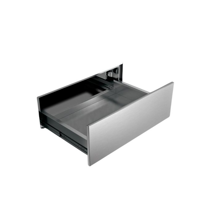 Fulgor Milano 30-Inch Distinto Built-In Warming Drawer, 700 Series, Stainless Steel, Push-Pull Flush Front (No Handle) - Will Be Discontinued