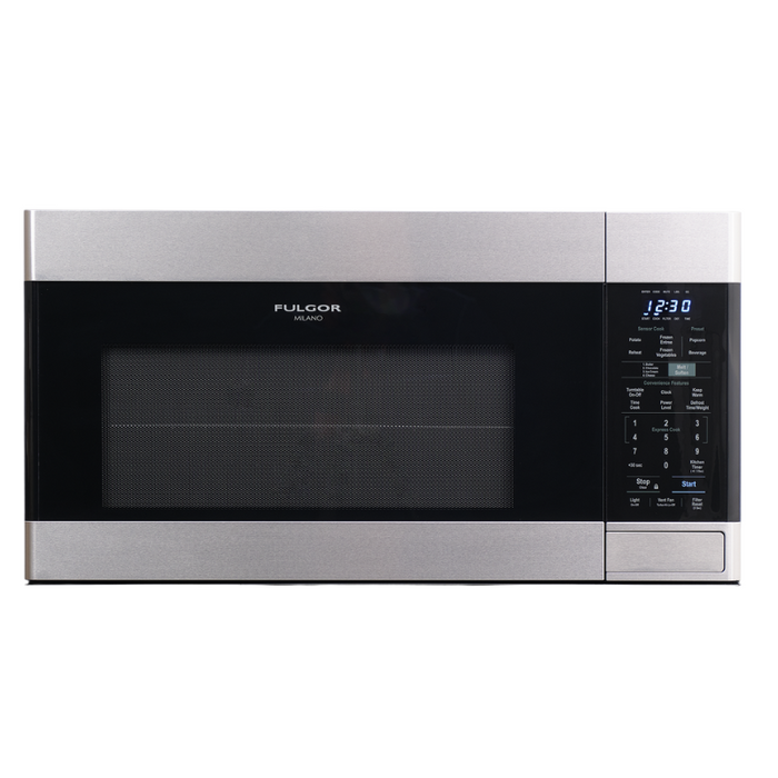 Fulgor Milano 30-Inch Distinto Built-In Microwave, 1.8 cu. ft., 1100W, Over-the-Range (OTR), Sensor Cooking, 450 CFM