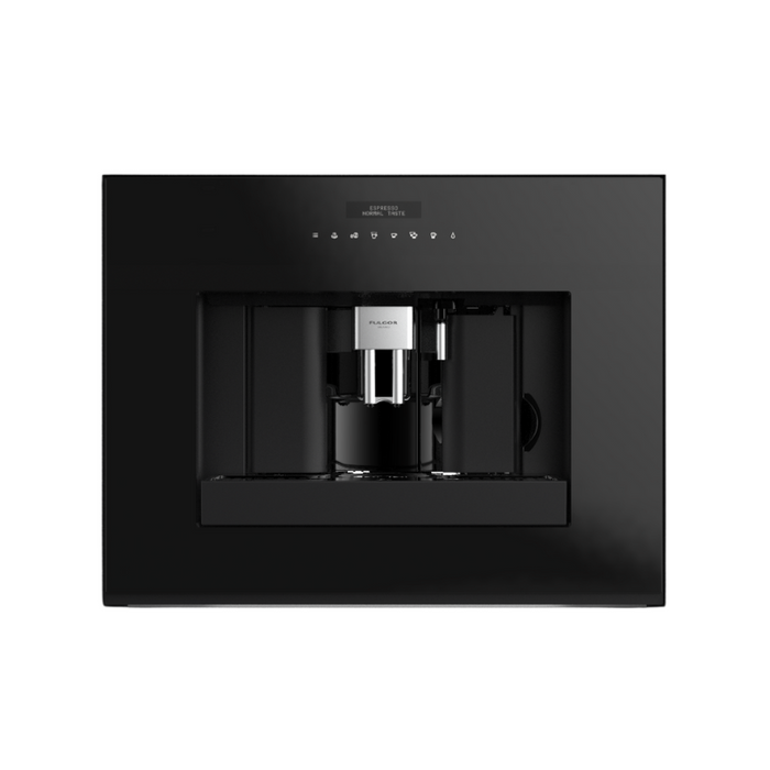 Fulgor Milano 24-Inch Built-In Fully Automatic Coffee System, Black Glass