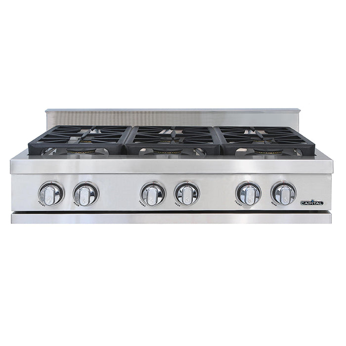 Capital Chef's Collection 36-Inch 6 Burner Sealed Rangetop