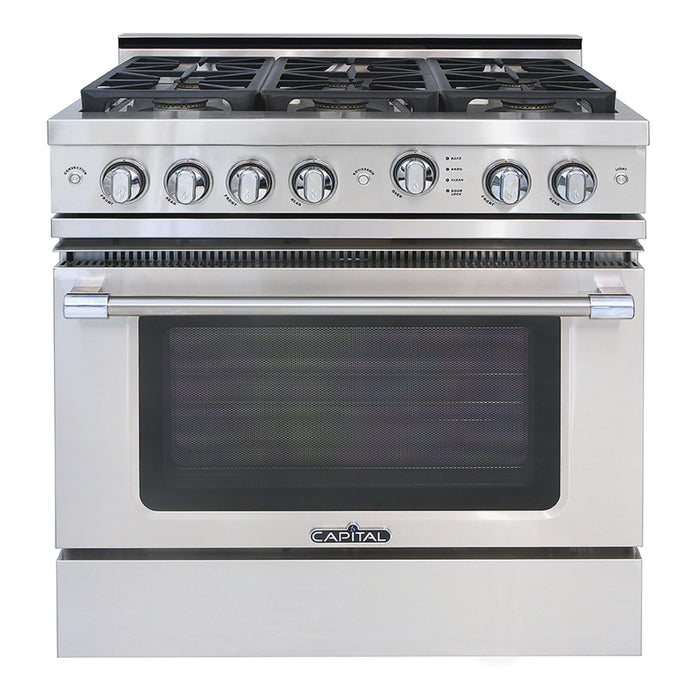Capital Precision Series 36-Inch 19K BTU 6 Burner Single Door Grand Chef Range