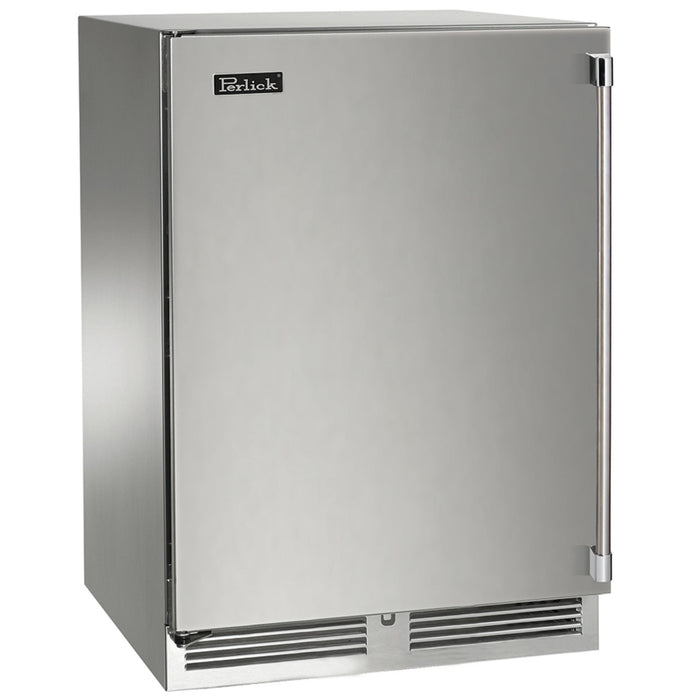 Perlick Signature Series 18" Shallow Depth Outdoor Wine Reserve, Stainless Steel Solid Door