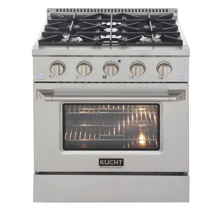 Kucht Professional KNG301 LP Series 30-Inch 4.2 Cu. Ft. Colored Pro-Style Propane Gas Ranges