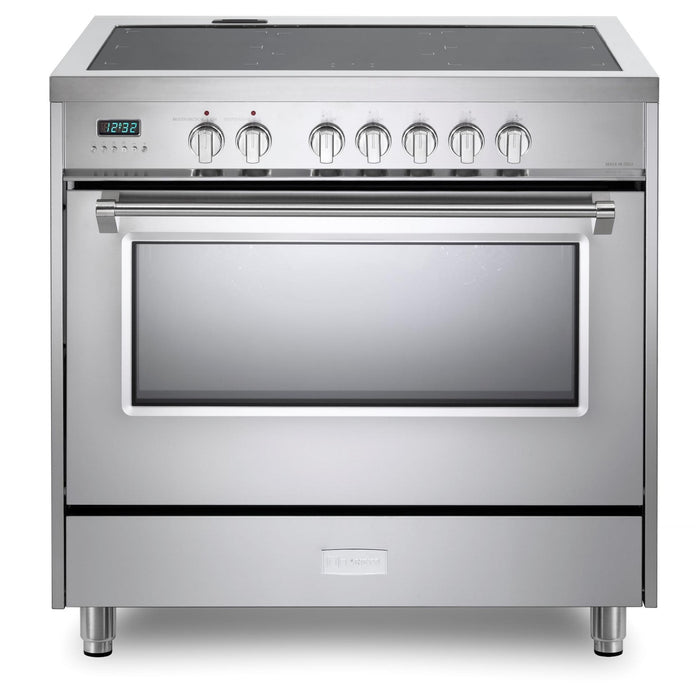 Verona 36-Inch 5.0 Cu. Ft. Colored Designer Series Five-Burner Induction Range with True European Convection Oven