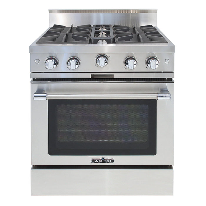 Capital Precision Series 30-Inch 3-25k BTU 4 Burner Single Door Classic Chef Range