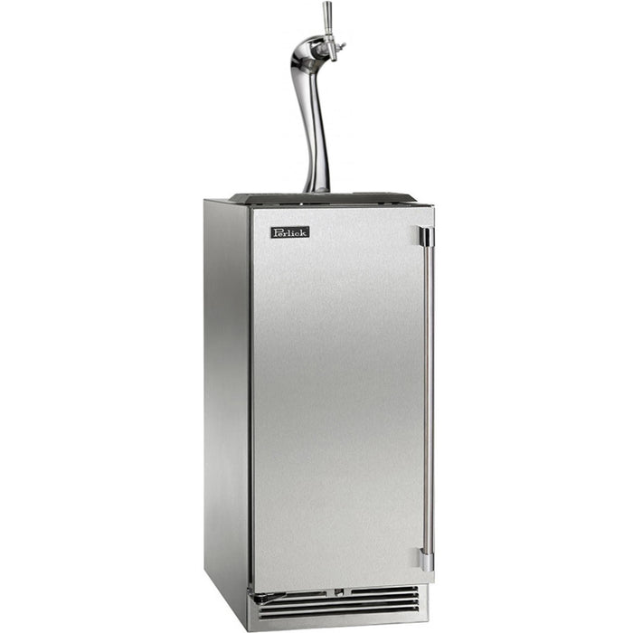 Perlick Signature Series 2.8 cu.ft Indoor Refrigerator w/ Stainless Steel Solid Door, Hinge Left