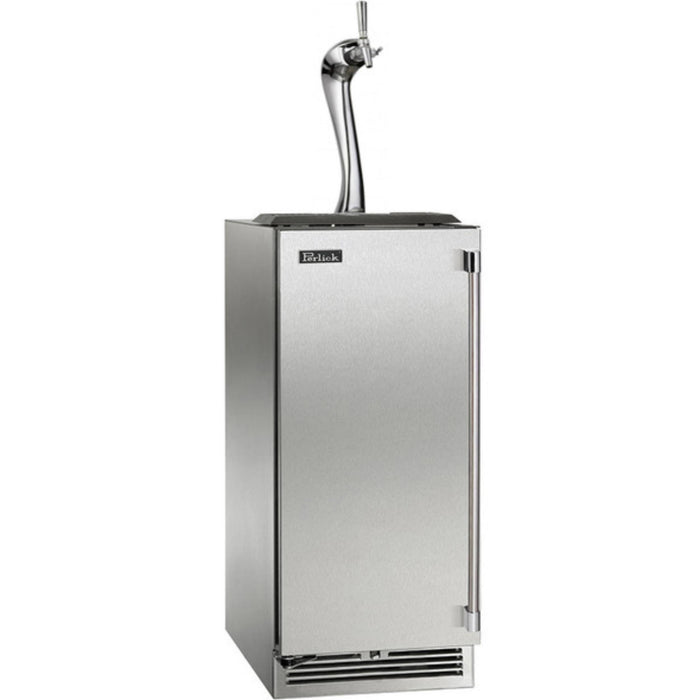 Perlick Signature Series 2.8 cu.ft Indoor Refrigerator w/ Stainless Steel Solid Door, Hinge Left