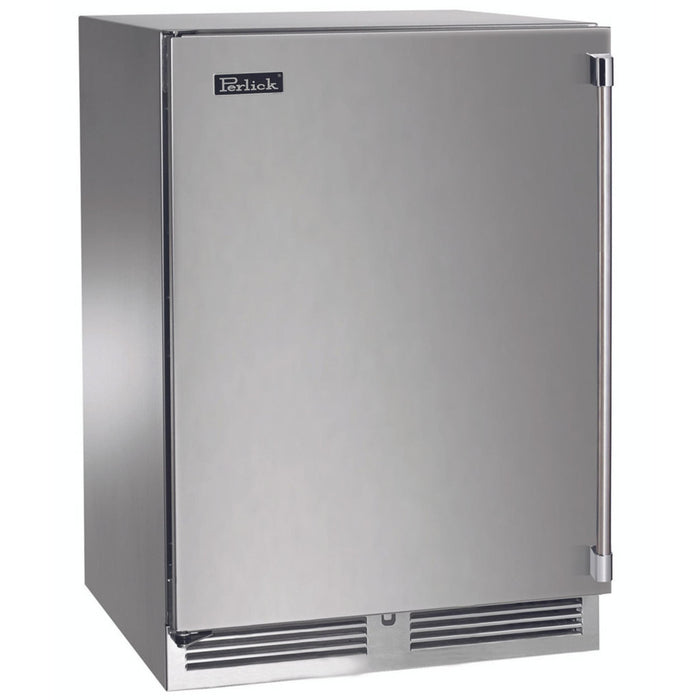 Perlick Signature Series 5.2 cu.ft Indoor Refrigerator, Stainless Steel Solid Door, Hinge Left