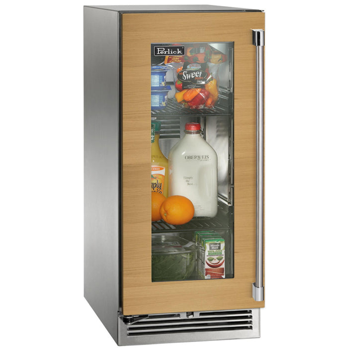 Perlick Signature Series 2.8 cu. ft Indoor Refrigerator, Panel-Ready Glass Door, Hinge Left, with Lock