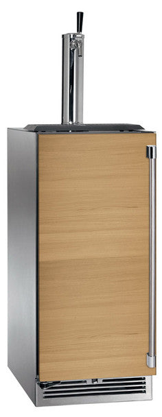 Perlick Signature Series 15" Indoor Beer Dispenser, Panel-Ready Solid Door, Right Hinge