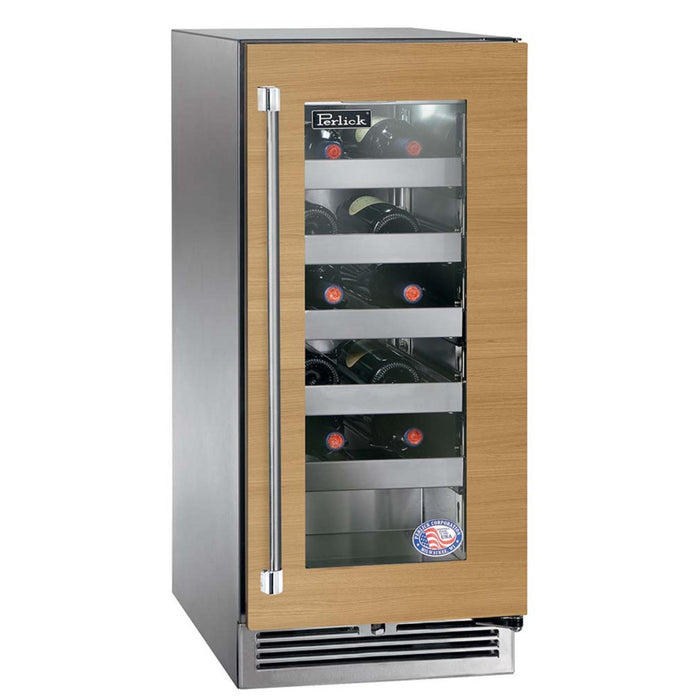 Perlick Signature Series 2.8 cu.ft Indoor Refrigerator w/ Stainless Steel Solid Door, Hinge Left
