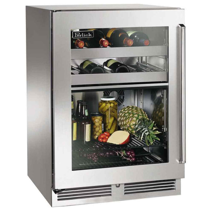 Perlick Signature Series 5.0 cu.ft Indoor Refrigerator w/ Stainless Steel Solid Door, Hinge Left