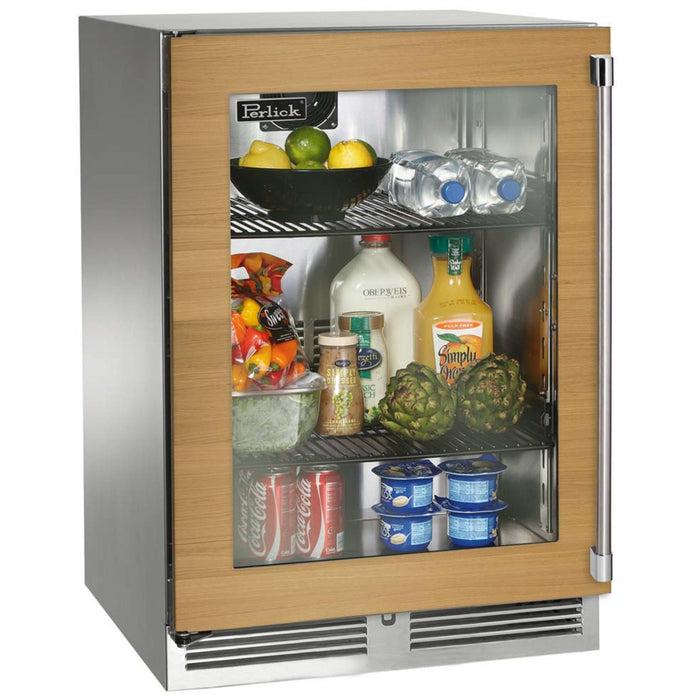 Perlick Signature Series 5.2 cu.ft Indoor Refrigerator w/ stainless steel solid door, hinge left