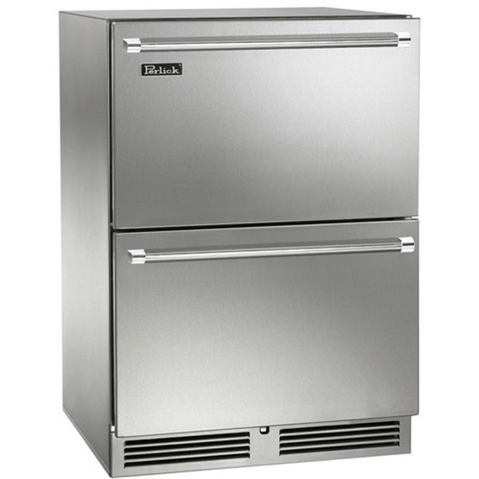Perlick Signature Series 5.2 cu.ft Indoor Refrigerator, Stainless Steel Solid Door, Hinge Left