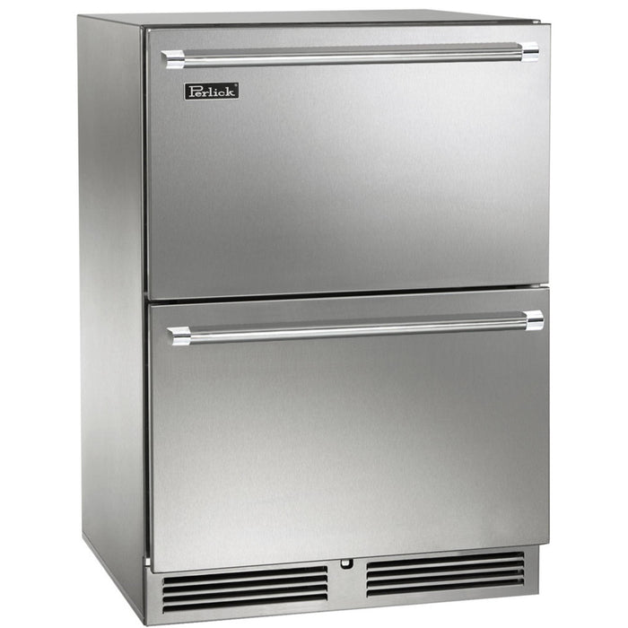 Perlick Signature Series 5.2 cu.ft Indoor Refrigerator, Stainless Steel Solid Door, Hinge Left