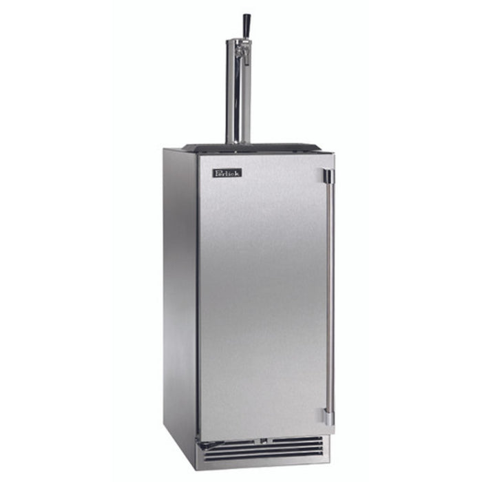 Perlil Signature Series 2.8 cu.ft Indoor Dual-Zone Beverage Center w/ Stainless Steel Glass Door, Hinge Right, Lockable