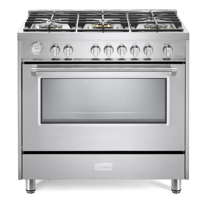 Verona 36-Inch 5.0 Cu. Ft. Colored Designer Series All Gas Range with Five Sealed Brass Burners and Convection Oven