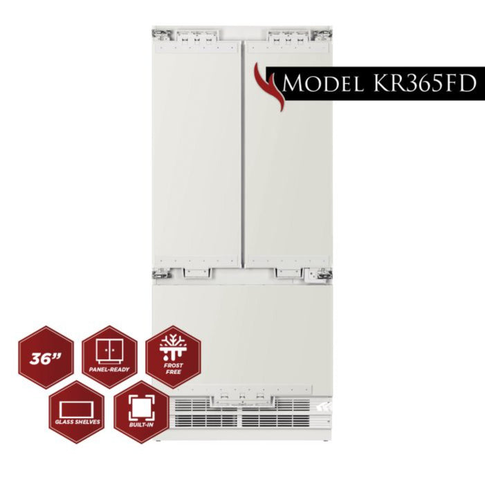 Kucht K36FDSSH French Door 22.5 cu.ft. Refrigerator in Stainless Steel