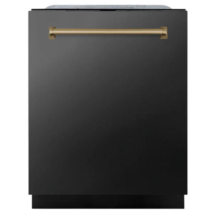 ZLINE Autograph Edition 24" Monument Series 3rd Rack Top Touch Control Tall Tub Black Stainless Steel Dishwasher