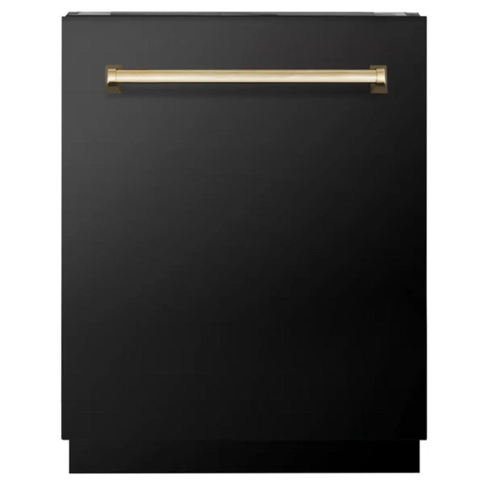 ZLINE Autograph Edition 24" Tallac Series 3rd Rack Black Stainless Steel Built-In Tall Tub Dishwasher