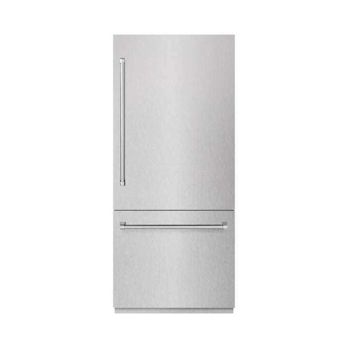 ZLINE 36" Built-In Bottom Freezer Refrigerator with Water Dispenser and Ice Maker in Satin Stainless Steel