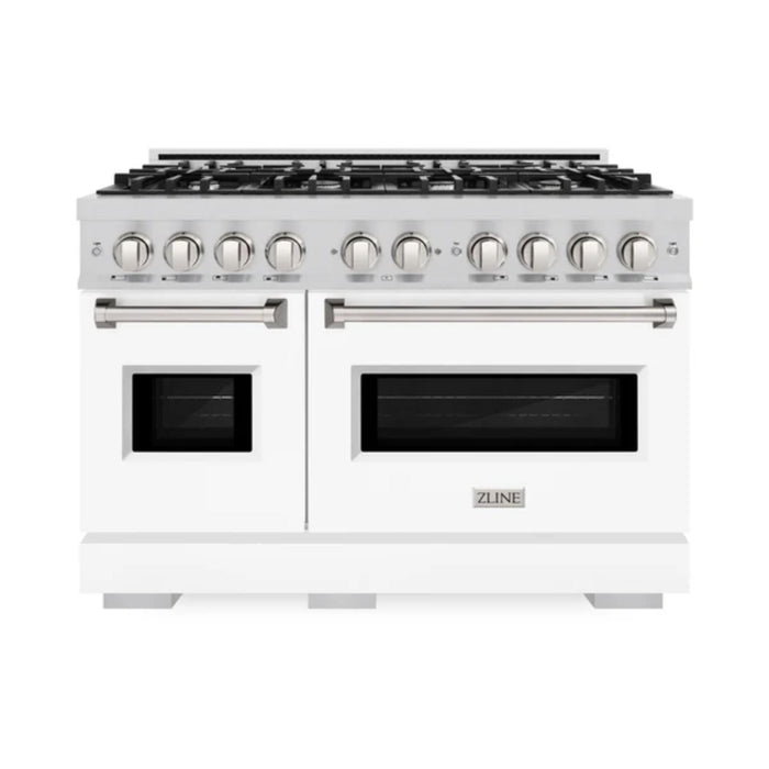 ZLINE Classic Dual Fuel Ranges with White Matte Door