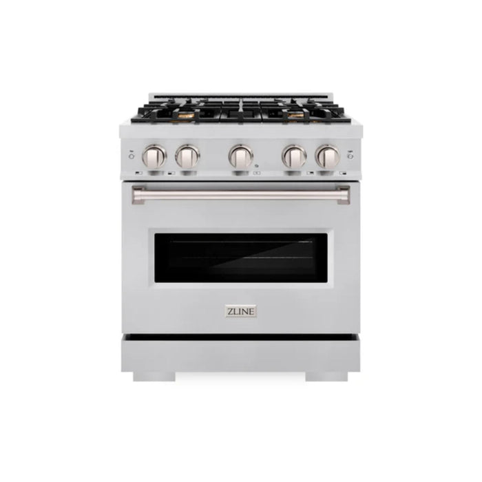 ZLINE Classic Gas Range with Convection Gas Oven in Stainless Steel with Brass Burners