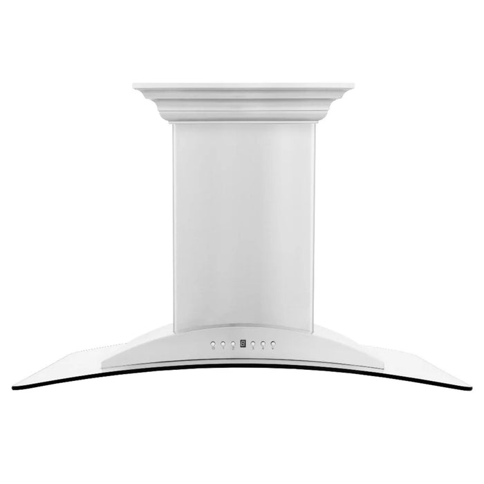 ZLINE CrownSound GL9iCRN-BT Series Convertible Island Mount Range Hood with Built-in Bluetooth Speakers