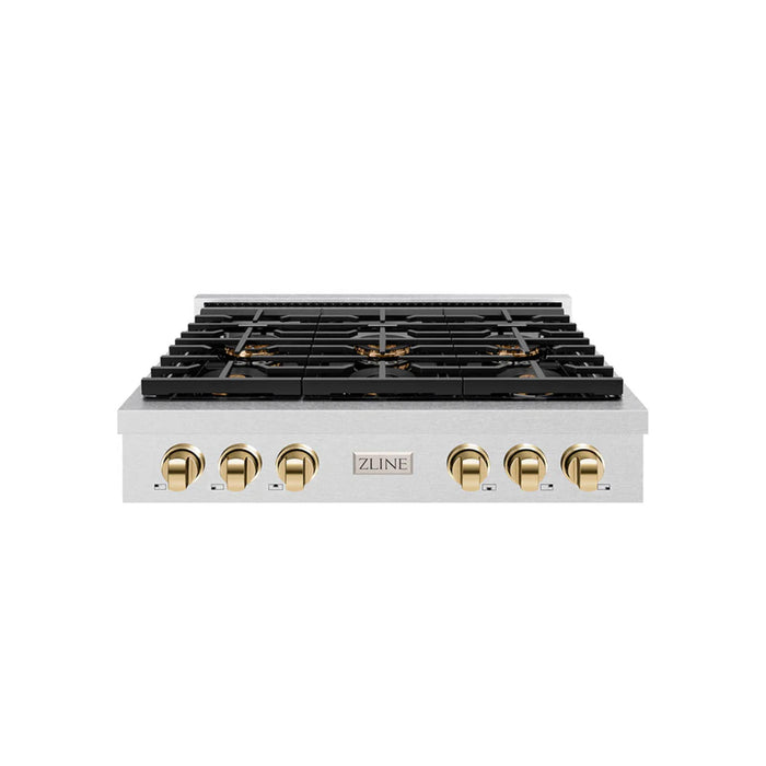 ZLINE Autograph Edition 36" and 48" Paramount Dual Fuel Ranges with Polished Gold Accents