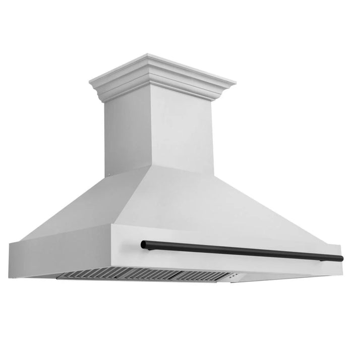 ZLINE Autograph Edition 30" & 48" Stainless Steel Dual Fuel Range, Convertible Vent Range Hood, and Dishwasher Kitchen Package with Matte Black Accents