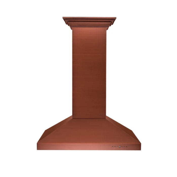 ZLINE 36" Designer Series Hand-Hammered Copper Island Mount Range Hood.