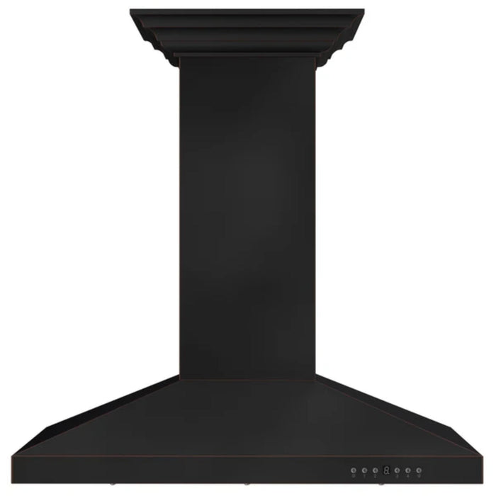 ZLINE 36" Designer Oil-Rubbed Bronze Island Mount Range Hood.