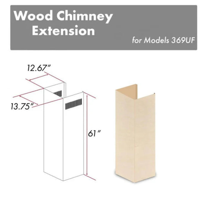 ZLINE 61" Wooden Chimney Extension for 369UF Series Range Hoods