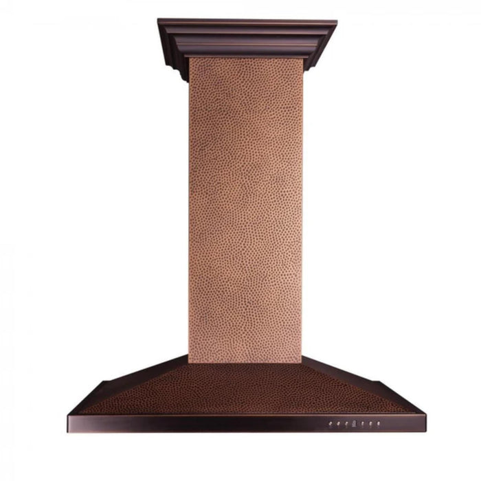 ZLINE Designer 8GL2Hi Series Hand-Hammered Copper Island Mount Range Hood