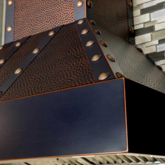 ZLINE 30" Outdoor Wall Mounted Range Hood in Hand-Hammered Copper / Oil-Rubbed Bronze Finish
