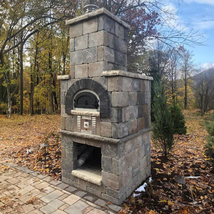Chicago Brick Oven CBO-750 Hybrid DIY Kit Built-In Commercial Propane and Wood Fired 6-Piece Pizza Oven