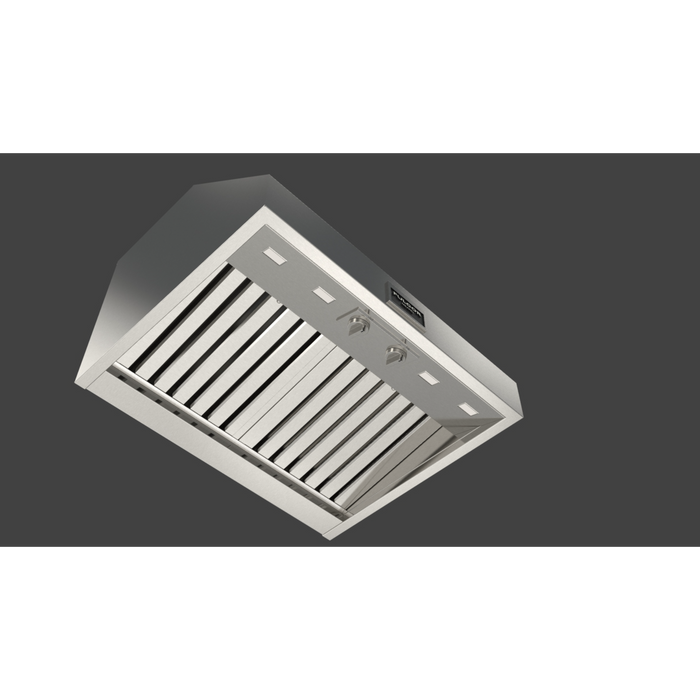 Fulgor Milano 30-Inch Pro Wall Hood, 600 Series, 600 CFM, 18-Inch Depth, Baffle Filters, Knob Control