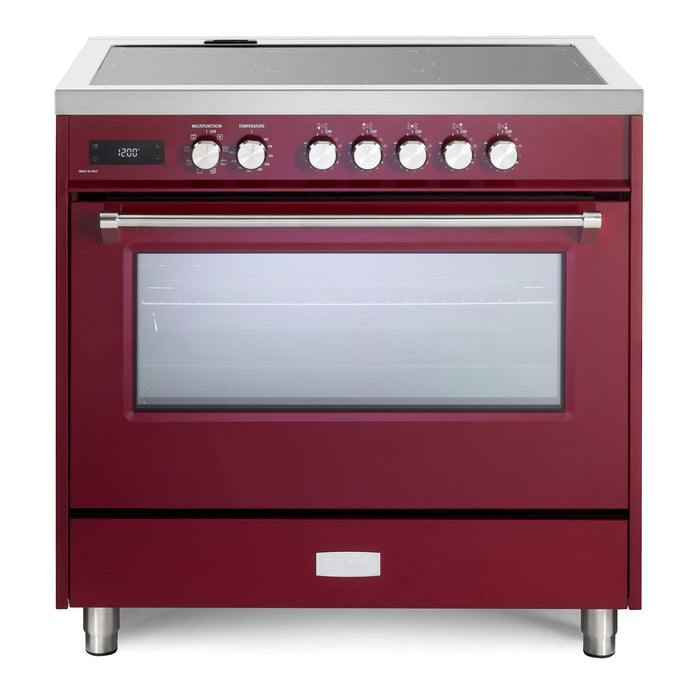 Verona Ultima 36-Inch 5.0 Cu. Ft. Colored Freestanding Induction Range with Five Cooking Zones, Dual Convection, and Air Fry